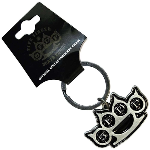 Five Finger Death Punch Knuckle Duster Logo Nyckelring One Size Bl Black/Silver One Size