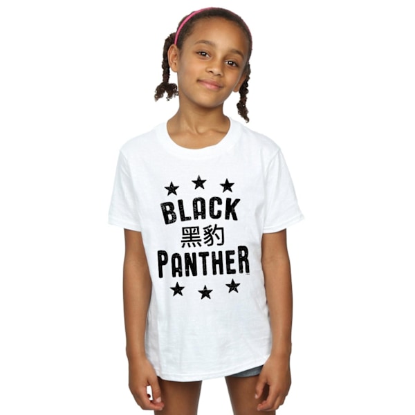 Marvel Girls Black Panther Legends Bomull T-shirt 12-13 år W White 12-13 Years