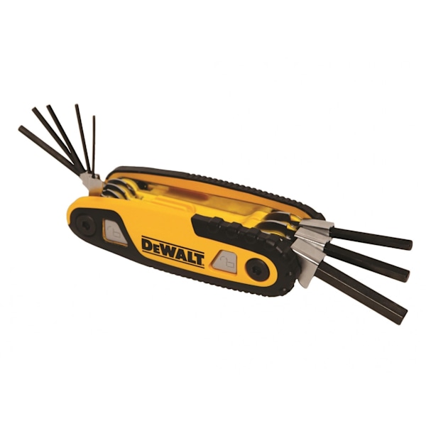 Dewalt Handverktyg Metrisk Fällbar / Låsbar Insexnyckelsats, 8 Delar Multi Colour One Size