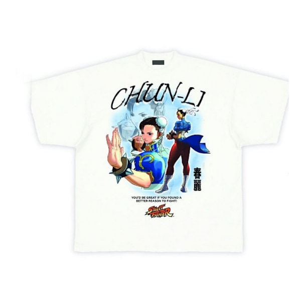 Street Fighter Unisex Vuxen Chun-Li T-shirt XXL Vit White XXL