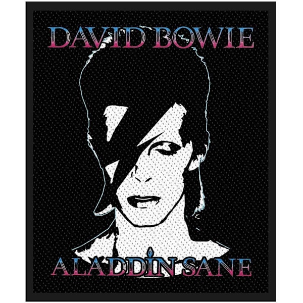 David Bowie Aladdin Sane Vävda Patch En Storlek Svart/Vit Black/White One Size