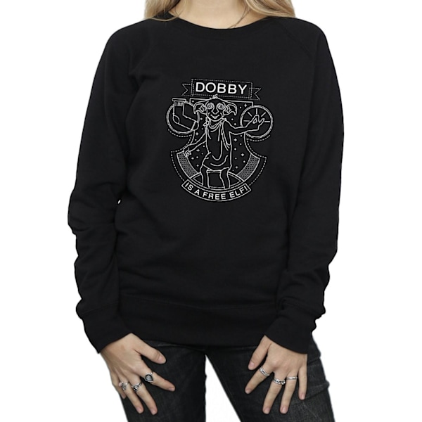 Harry Potter Dam/Damer Dobby Seal Sweatshirt XXL Svart Black XXL
