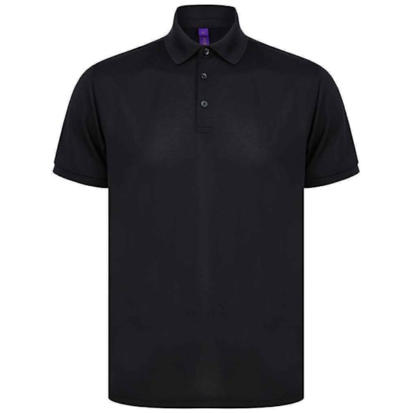 Henbury Herr Piqué Poloskjorta XS Svart Black XS