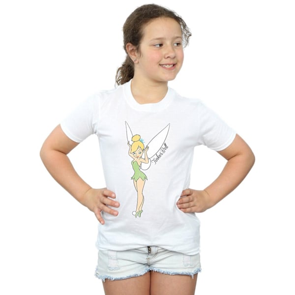 Tinkerbell Girls Classic Bomull T-shirt 5-6 År Vit White 5-6 Years