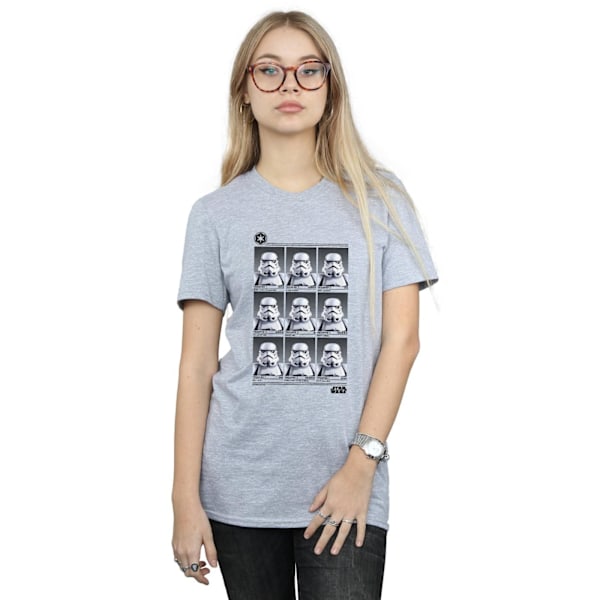 Star Wars Dam/Damer Stormtrooper Yearbook Bomull Boyfriend Sports Grey 3XL