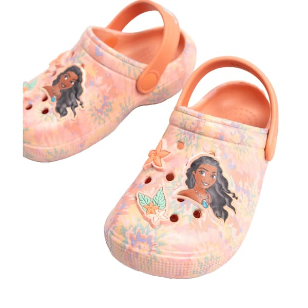 Moana blommiga EVA-träskor för flickor 10 UK barn persika Peach 10 UK Child
