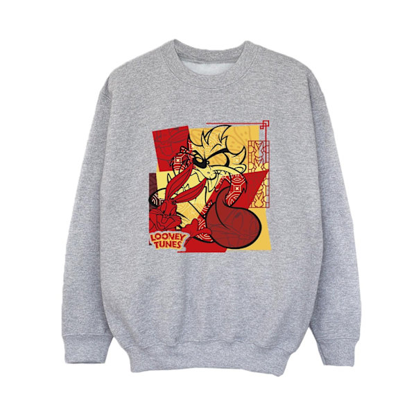 Looney Tunes Pojkar Taz Bugs Kanin Nyår Sweatshirt 7-8 År Sports Grey 7-8 Years