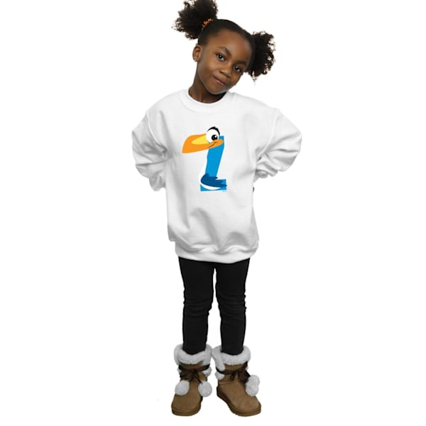 Disney Girls Alphabet Z Is For Zazu Sweatshirt 12-13 År Vit White 12-13 Years