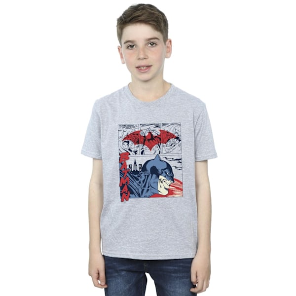 DC Comics Boys Batman Comic Strip T-Shirt 7-8 år Sports Grey Sports Grey 7-8 Years