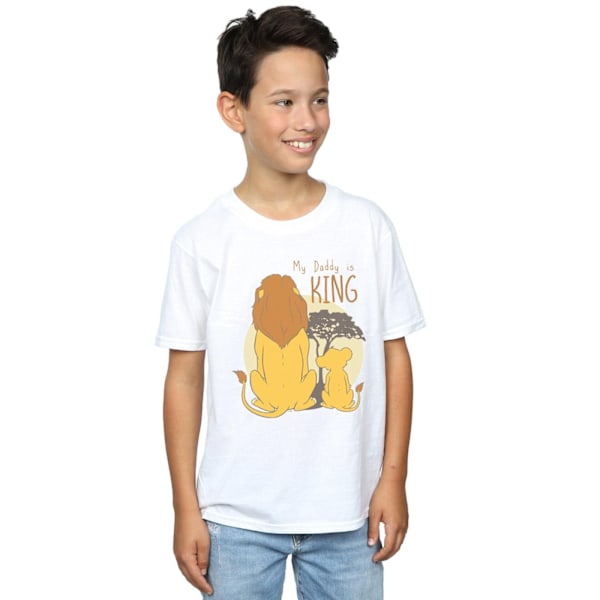 Disney Boys The Lion King Min Pappa Är Kung T-Shirt 7-8 År Vit White 7-8 Years