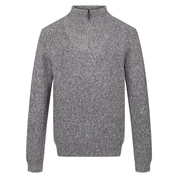 Regatta Mens Kaison Marl Stickad Half Zip Jumper S Mörkgrå Dark Grey S