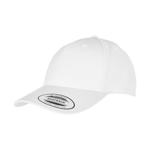 Yupoong Unisex Adult Flexfit 5 Panel Snapback Cap One Size Vit White One Size