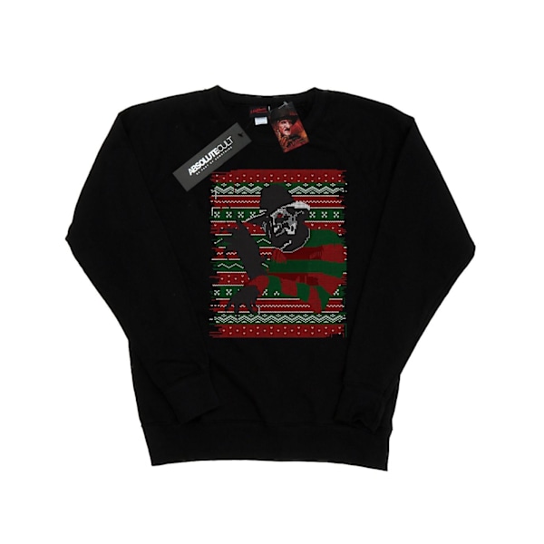 A Nightmare On Elm Street Dam/Damer Jul Fair Isle Sweatshirt Black L