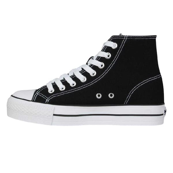 SoulCal Dam Canvas Högtoppad Platå Sneaker Black/White 4 UK