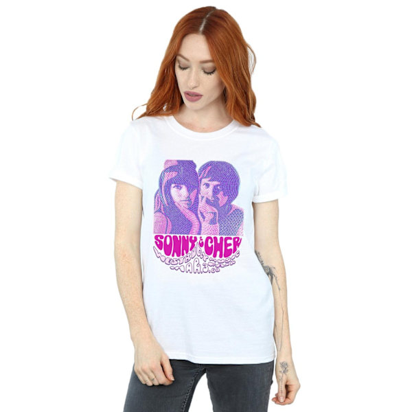 Sonny & Cher Dam/Damer Westbury Music Fair Bomull Boyfriend White XL