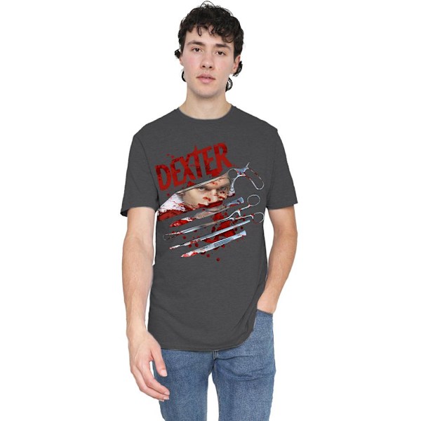 Dexter Unisex Vuxen Blood Never Lies 2 T-Shirt M Kolgrå Charcoal M