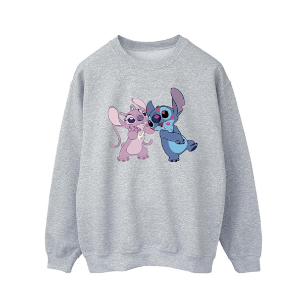 Disney Herr Lilo & Stitch Kisses Sweatshirt XL Sports Grey Sports Grey XL