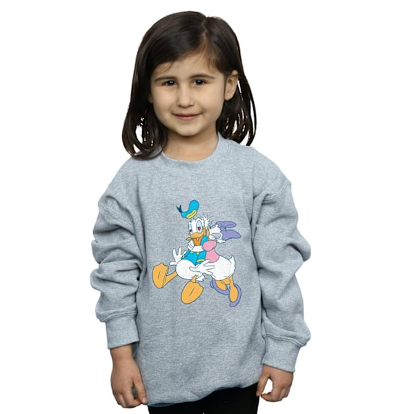 Disney Girls Donald And Daisy Duck Kiss Sweatshirt 9-11 År S Sports Grey 9-11 Years