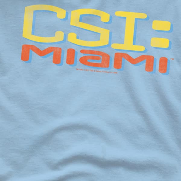 CSI: Miami Herr Distressed Logo T-Shirt M Ljusblå Light Blue M
