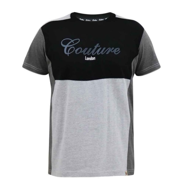 D555 Herr Felix Kingsize Couture T-shirt 4XL Svart/Charcoal Black/Charcoal 4XL