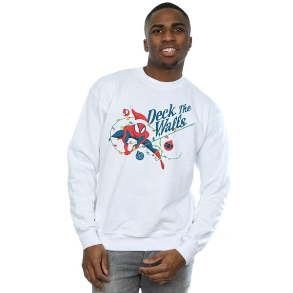 Marvel Mens Spider-Man Deck The Walls Sweatshirt 5XL Vit White 5XL