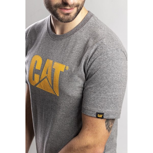 Caterpillar Mens TM Logo Kortärmad T-shirt L Mörk Heather Grå Dark Heather Grey L