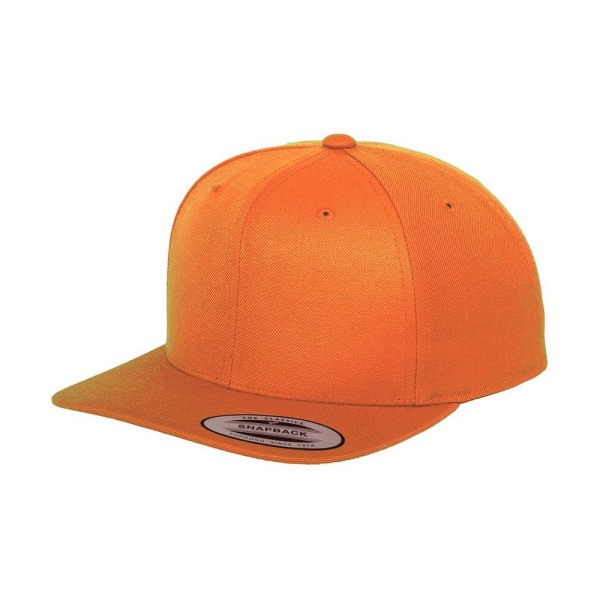 Yupoong Mens The Classic Premium Snapback Cap One Size Orange Orange One Size