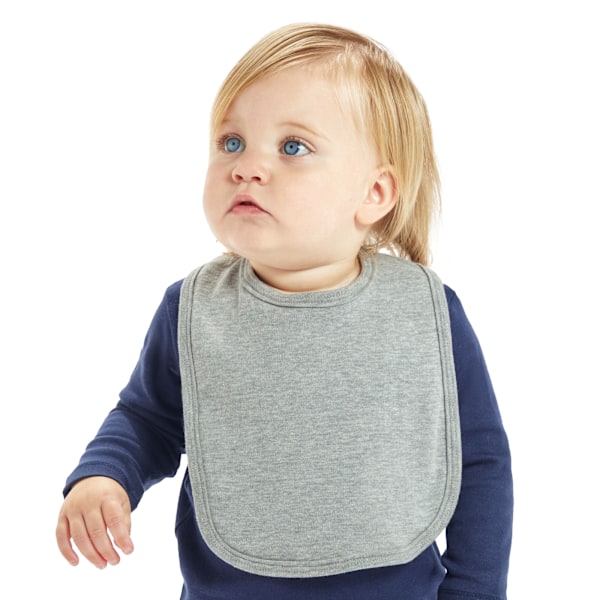 Babybugz Baby Heather Plain Bib One Size Heather Marl Heather Marl One Size