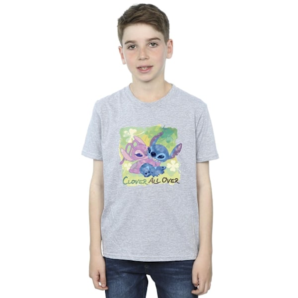 Disney Boys Lilo And Stitch St Patrick´s Day Clover T-Shirt 7-8 Sports Grey 7-8 Years