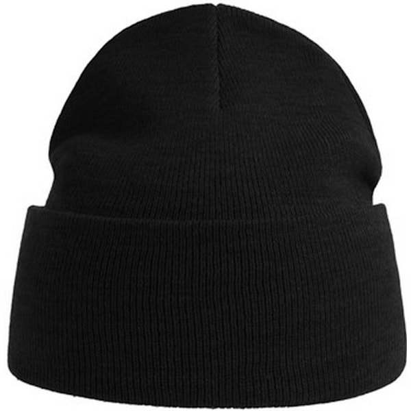 Atlantis Unisex Vuxen Ren Beanie i 100 % Återvunnet Material, One Size, Svart Black One Size