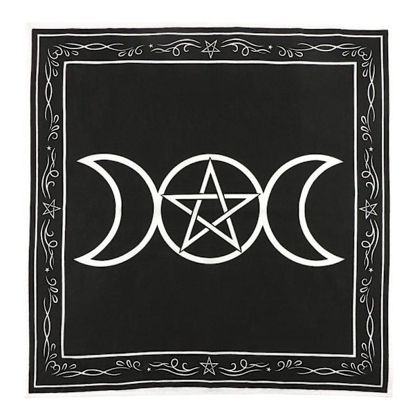 Something Different Triple Moon Altar Cloth One Size Svart/Vit Black/White One Size