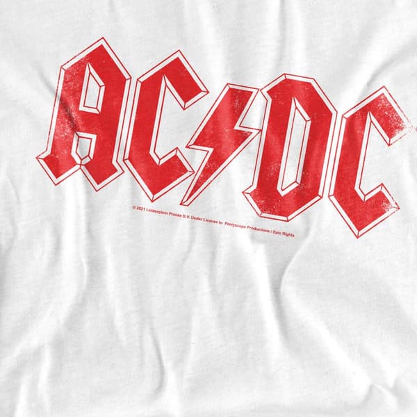 AC/DC Unisex Vuxen Logo T-Shirt S Vit White S