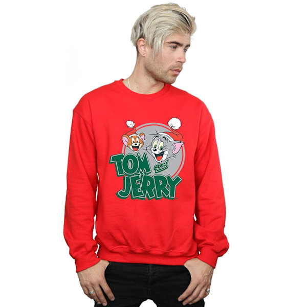 Tom And Jerry Julhälsning Sweatshirt M Röd Red M