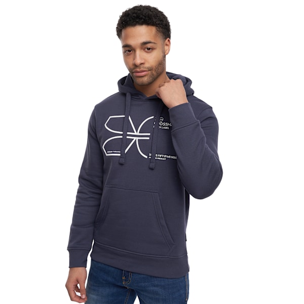 Crosshatch Mens Cutups Hoodie S Navy Navy S