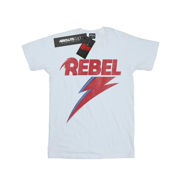 David Bowie Girls Distressed Rebel Bomull T-shirt 5-6 år Vit White 5-6 Years