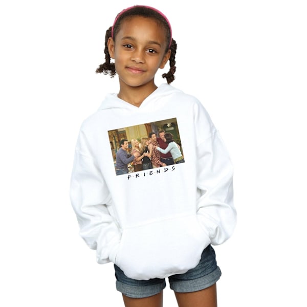 Friends Girls Group Photo Apartment Hoodie 9-11 år Vit White 9-11 Years