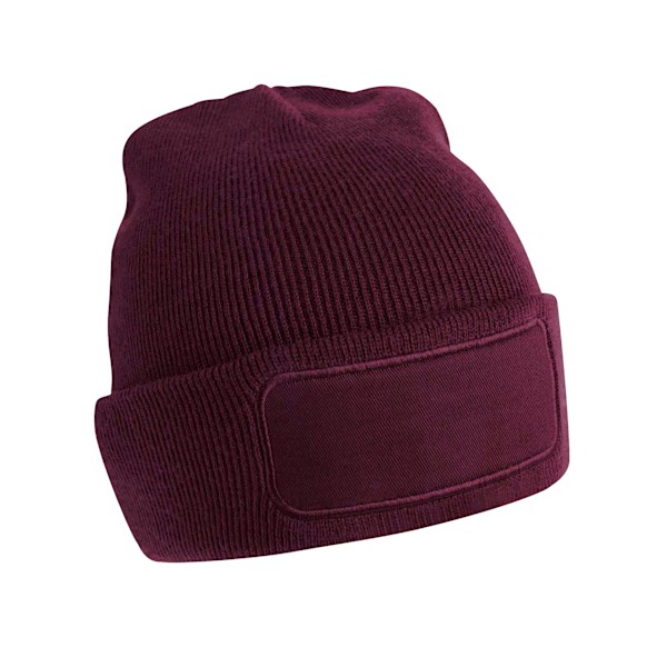 Beechfield Unisex Vuxen Original Patch Beanie One Size Burgundy Burgundy One Size