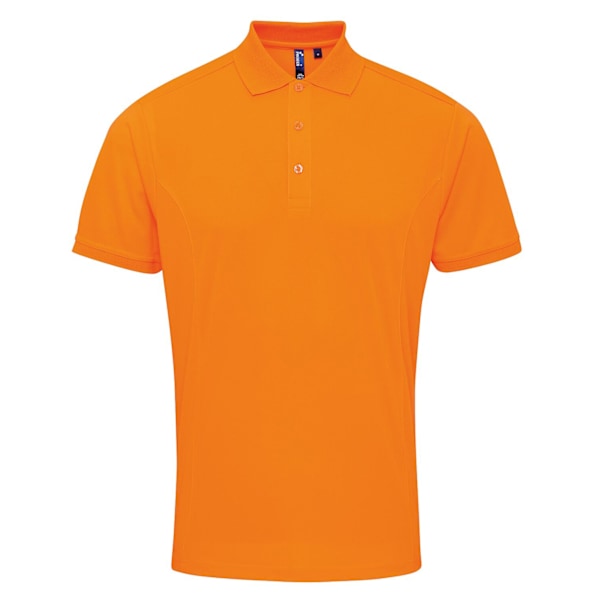 Premier Mens Coolchecker Pique Kortärmad Poloskjorta S Neon Neon Orange S