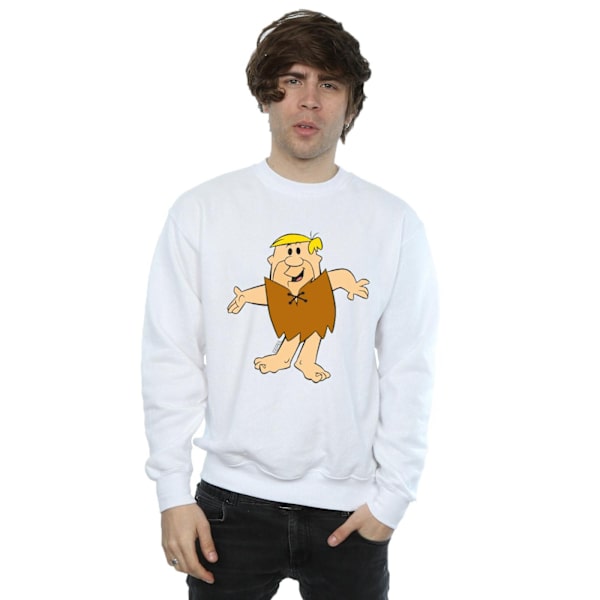 The Flintstones Herr Barney Rubble Klassisk Pose Sweatshirt M Vit White M