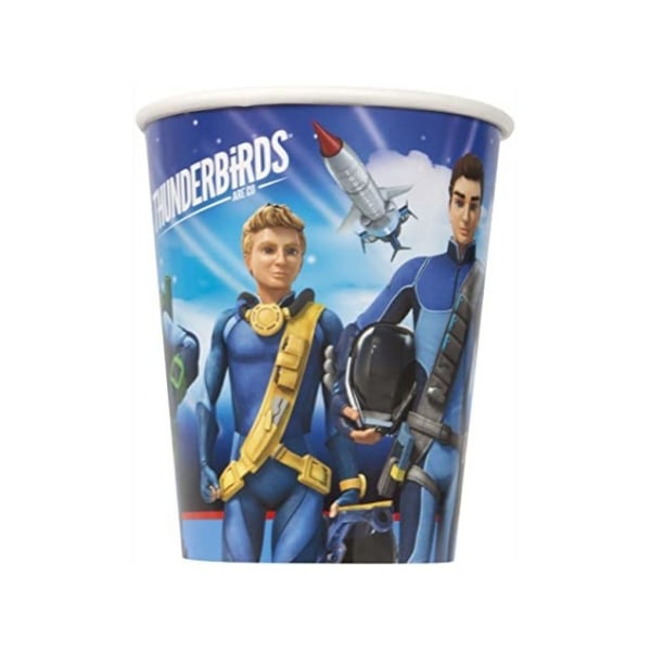 Thunderbirds Paper Party Cup (Pack med 8) One Size Blå/Vit Blue/White One Size