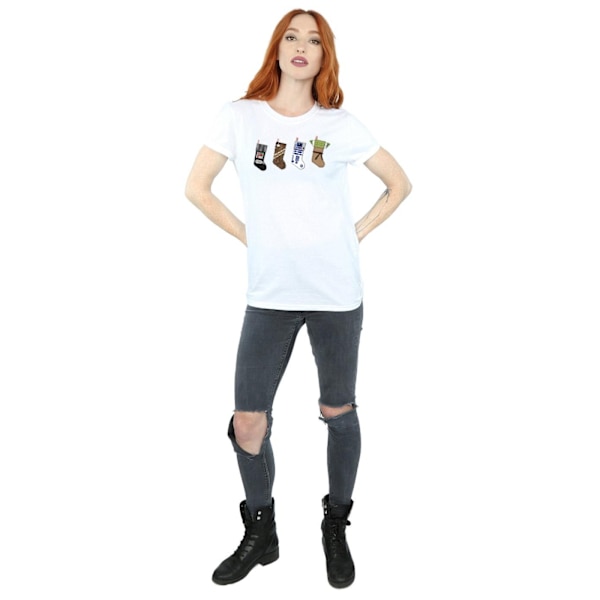 Star Wars Damstrumpor i bomull för kvinnor/damer, julstrumpor, pojkvänströja White XXL