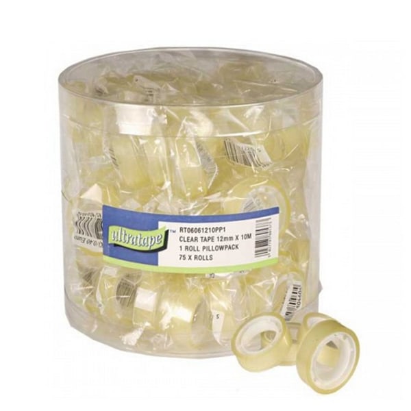 Ultratape Clear Mini Sellotape Roll Tub (75  Rullar) En Storlek Cl Clear One Size