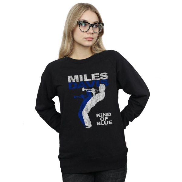 Miles Davis Dam/Dam Typ av Blå Distressed Sweatshirt XL Black XL