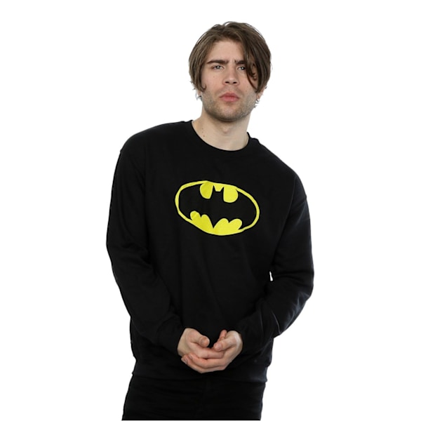 DC Comics Batman Logotyp Sweatshirt för män 4XL Svart Black 4XL
