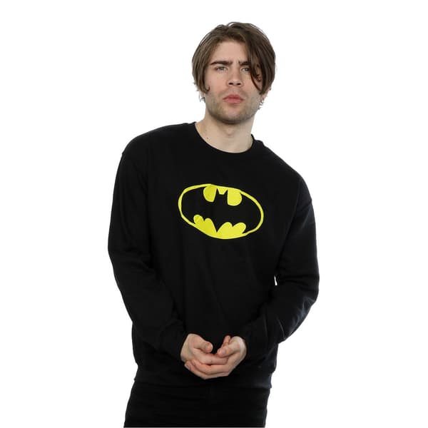 DC Comics Herr Batman Logotyp Tröja XL Svart Black XL