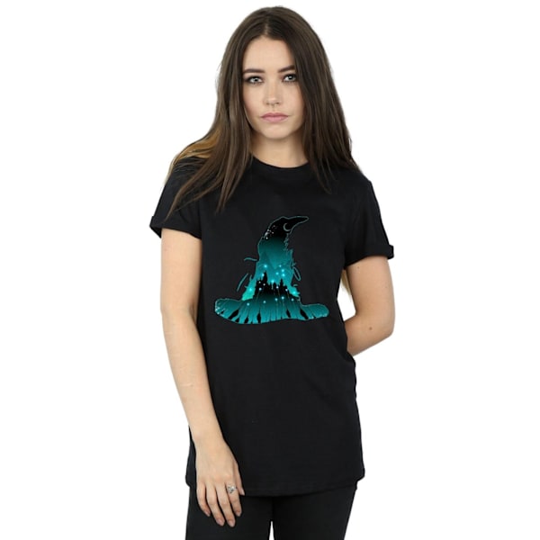 Harry Potter Dam/Kvinnor Hogwarts Silhuett Bomull Boyfriend Black M