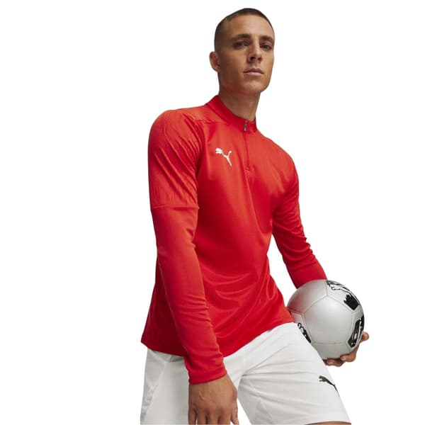 Puma Herr TeamFinal Quarter Zip Träningsfleecetopp S Röd Red S