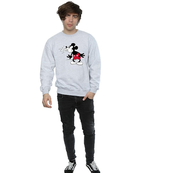 Disney Herr Mickey Mouse Tunga Jumper XXL Sports Grey Sports Grey XXL