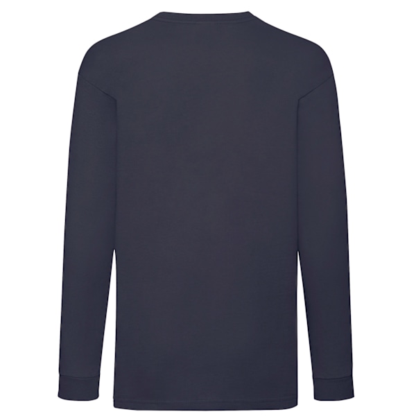 Fruit of the Loom Barn/Kids Valueweight Enkelt Långärmad Deep Navy 12-13 Years