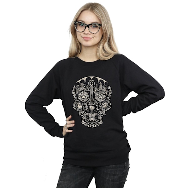 Disney Dam/Kvinnor Coco Skalle Mono Mönster Sweatshirt M Svart Black M